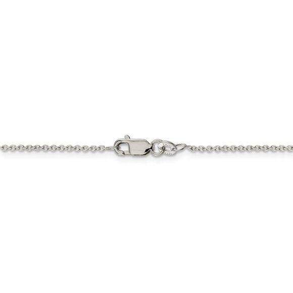 Silver, Athletic Collection Medium Polished Number 24 Necklace - 24 In